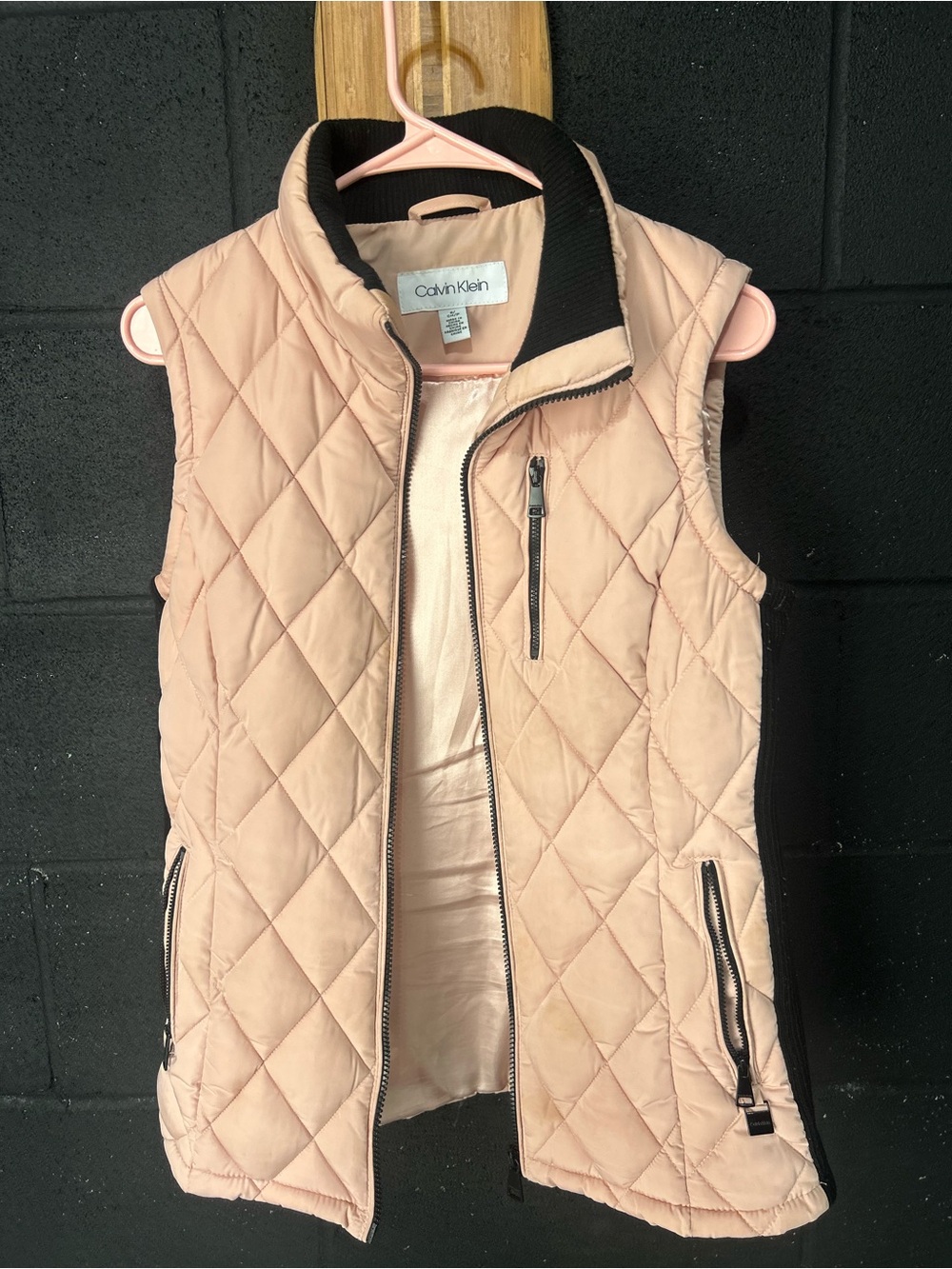 Calvin Klein Blush Quilted Sleeveless Vest